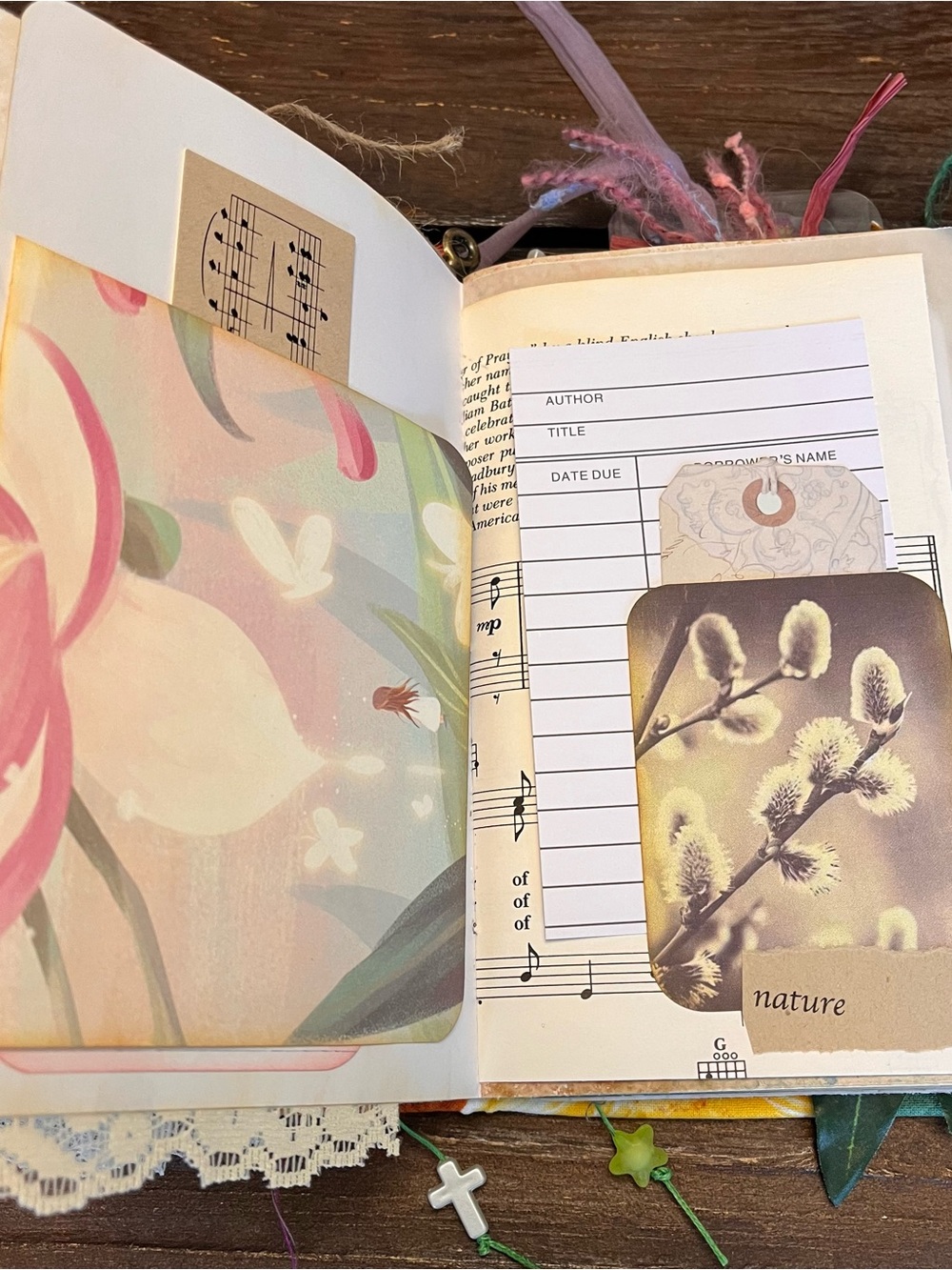Bird Cardinal Junk Journal Faith Christian Floral Softcover 3 Signatures - Picture 14 of 16